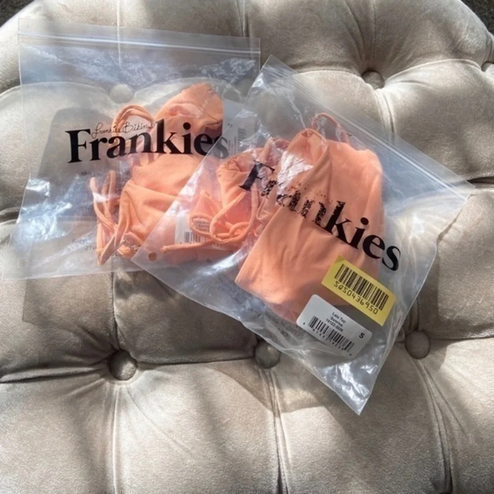 NEW Frankie’s Lala Sunrise‎ Light Orange Cheeky Bikini Size Small